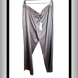 NWT Eileen Fisher Briar Straight Pant In Purple Satin Size XL